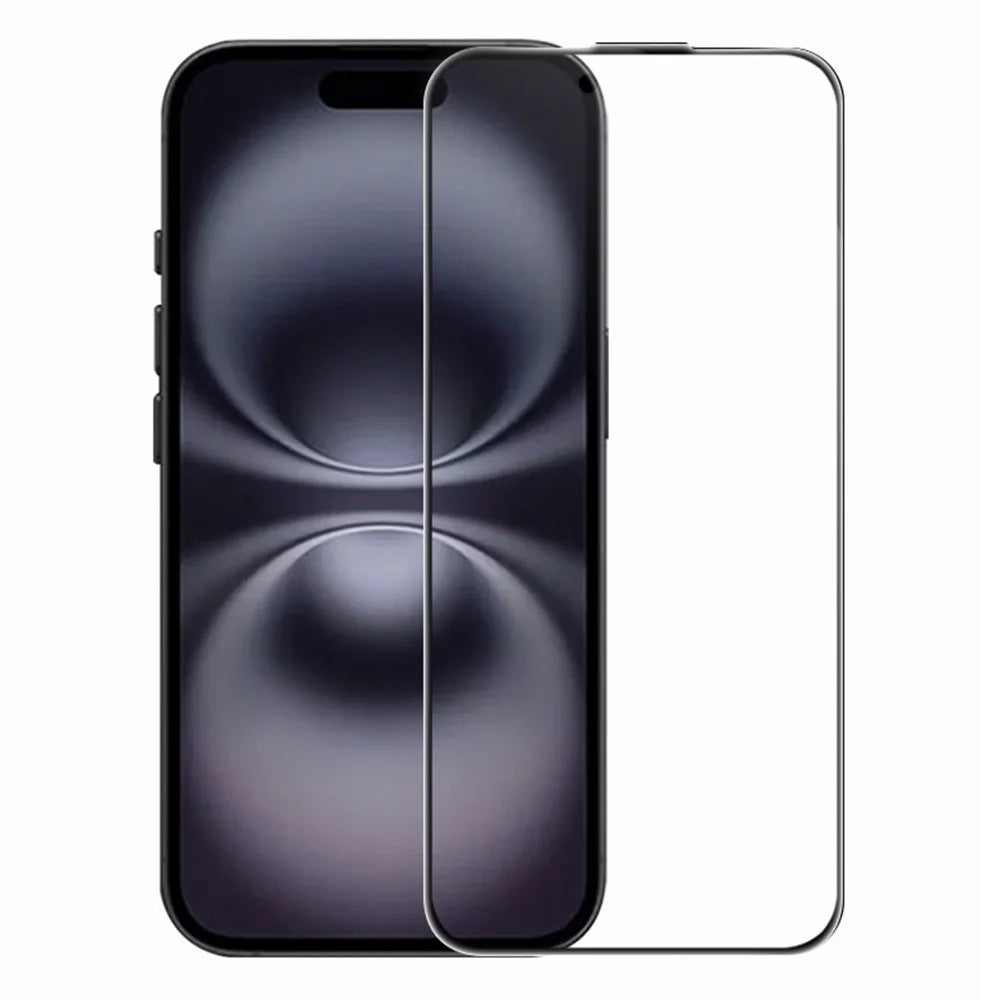 RURIHAI For iPhone 15  /  16 Full Screen Protector AR Anti-Reflective HD Clear Tempered Glass Flim - Transparent - 1