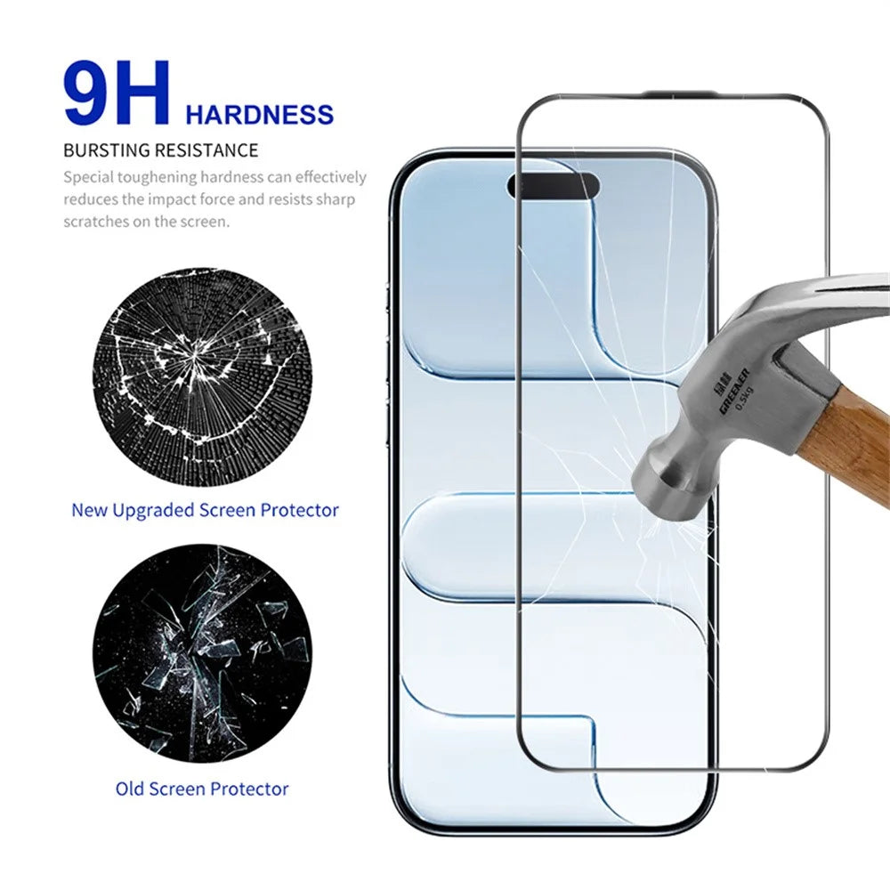 RURIHAI For iPhone Air Full Screen Protector AR Anti-Reflective HD Clear Tempered Glass Flim - Transparent - 3