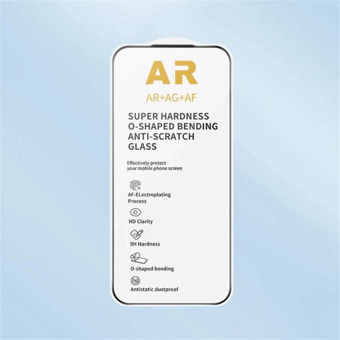 RURIHAI For iPhone 17 Pro Full Screen Protector AR Anti-Reflective HD Clear Tempered Glass Flim - Transparent - 5