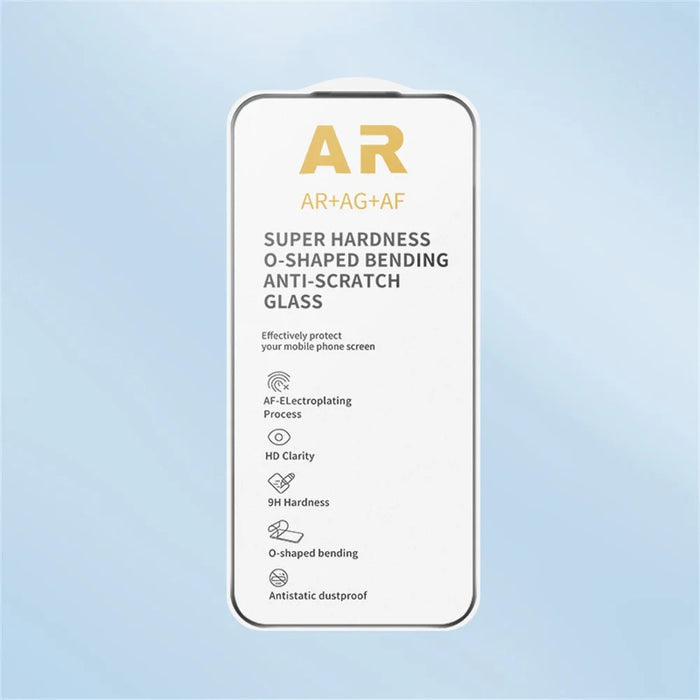 RURIHAI For iPhone 17 Pro Matte Full Screen Protector AR Anti-Reflective Tempered Glass Film - Transparent - 7