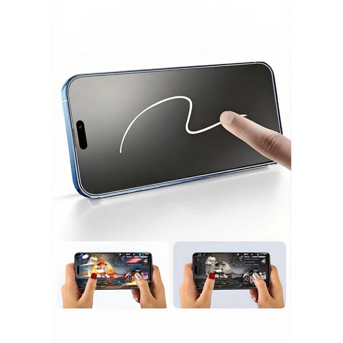 RURIHAI For iPhone 17 Pro Max Matte Full Screen Protector AR Anti-Reflective Tempered Glass Film - Transparent - 7