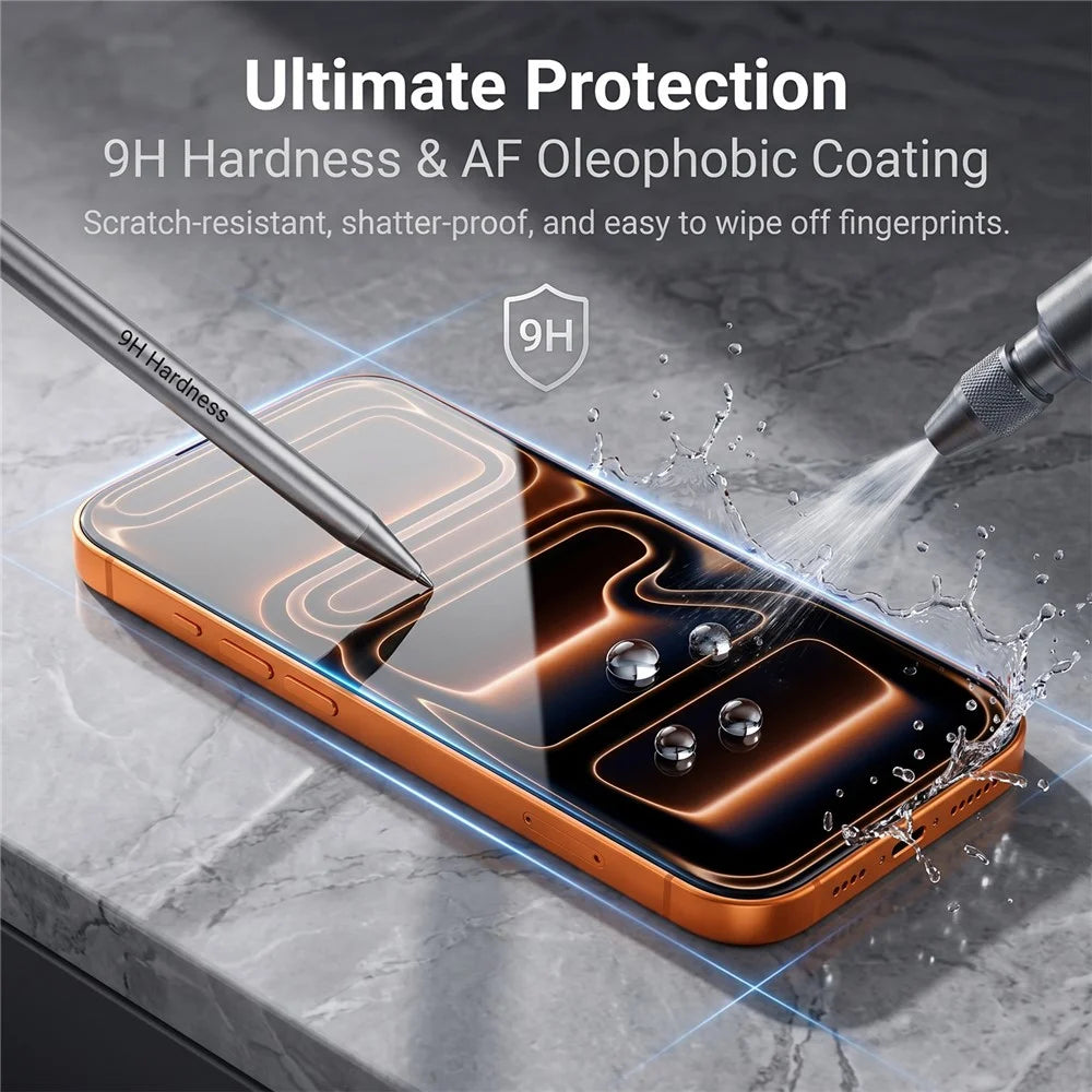 For iPhone 17 Pro Max Screen Protector AR Anti-Reflective Silk Printing Clear High Aluminium-silicon Glass Film - 3