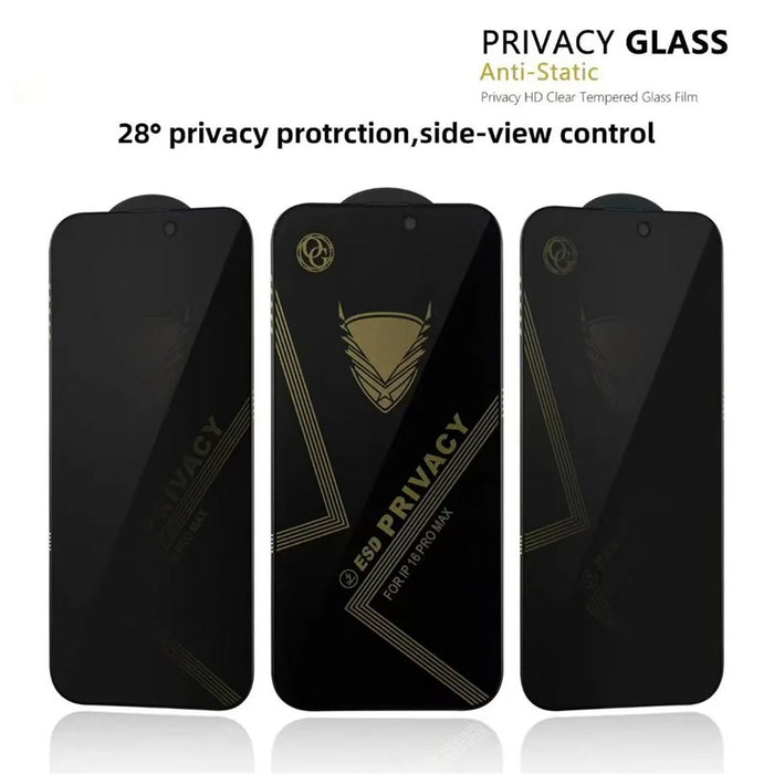 10Pcs for iPhone 17 Pro Max Privacy Screen Protector 28° Anti-Spy Anti-Static High Aluminium-silicon Glass Film - 2