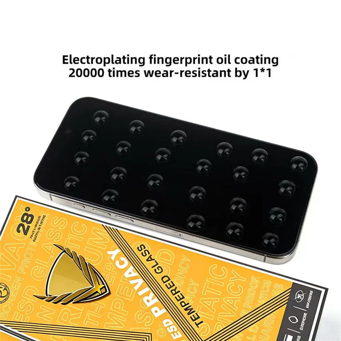 10Pcs for iPhone 17 Pro Max Privacy Screen Protector 28° Anti-Spy Anti-Static High Aluminium-silicon Glass Film - 5