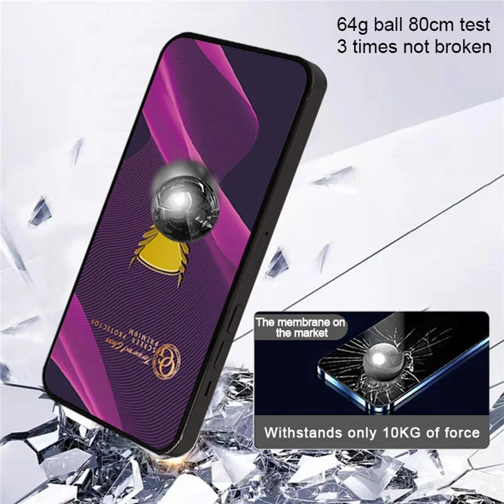 10Pcs for iPhone 17 Pro Max Screen Protector Full Cover Anti-Static Clear High Aluminium-silicon Glass Film - 2