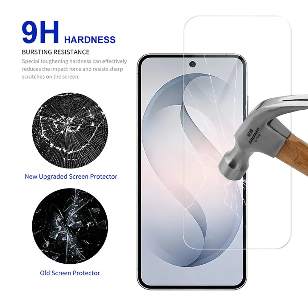 RURIHAI 10Pcs For Samsung Galaxy S26 FE Screen Protector 0.26mm 2.5D Full Glue High Aluminium Silicon Glass Film (NOT Complete Covering) - 3