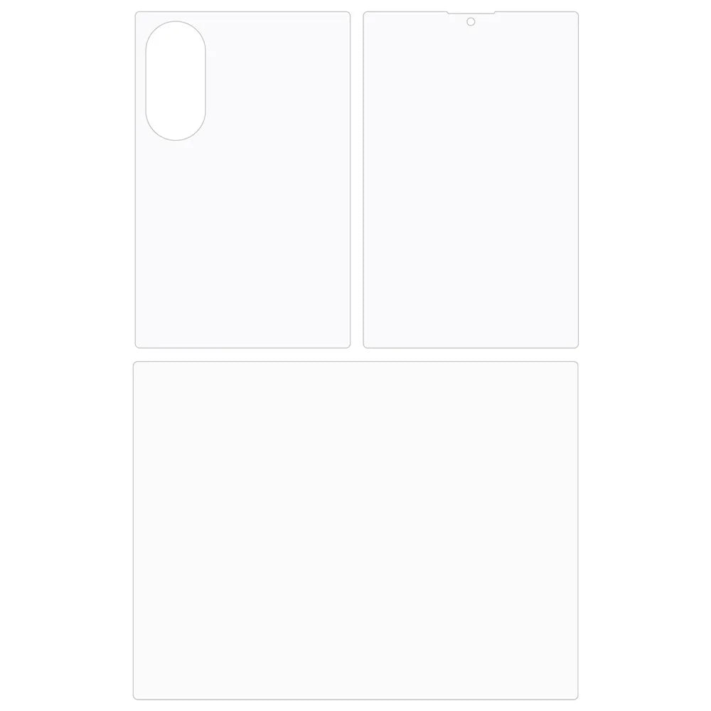 For Samsung Galaxy Z Fold8 Screen Protector Set, Front + Back Full Cover TPU+PET Hydrogel Film - Transparent - 2