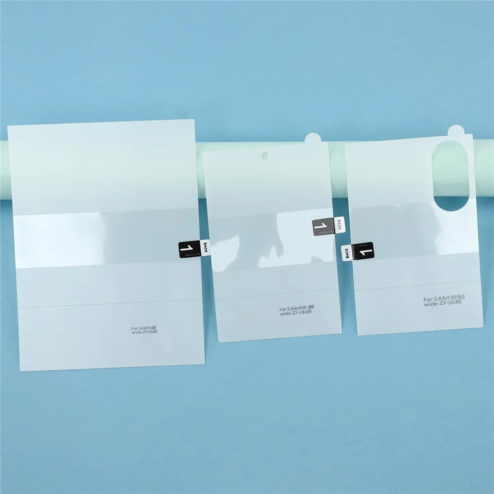 For Samsung Galaxy Z Fold8 Screen Protector Set, Front + Back Full Cover TPU+PET Hydrogel Film - Transparent - 4