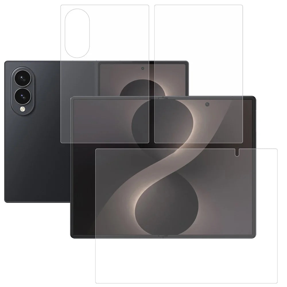 For Samsung Galaxy Z Fold8 Hydrogel Film Set Matte Anti-fingerprint Front + Inside + Back Cover TPU Screen Protector - Matte - 1