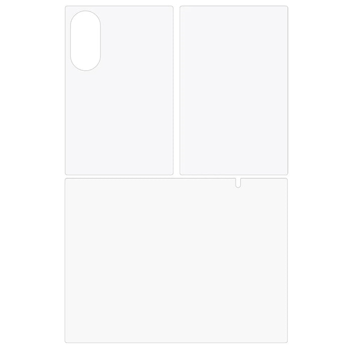 For Samsung Galaxy Z Fold8 Hydrogel Film Set Matte Anti-fingerprint Front + Inside + Back Cover TPU Screen Protector - Matte - 2