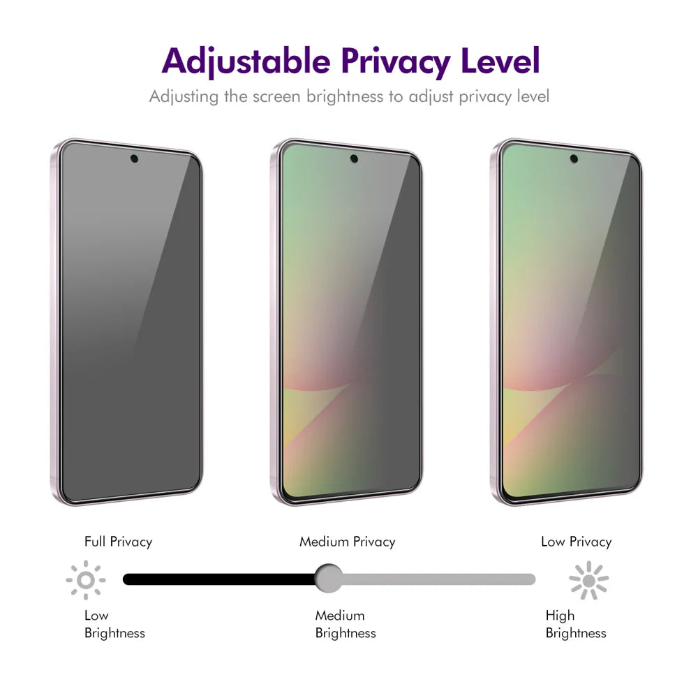 HAT PRINCE for Samsung Galaxy S26+ 2Pcs Privacy Screen Protector ENKAY Hat-Prince Full Glue Full Coverage 28-degree Anti-Spy Tempered Glass - Black - 4