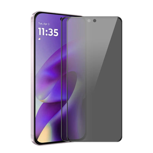 HAT PRINCE for Motorola Moto G17 Power 4G / Motorola Moto G17 4G 2Pcs Privacy Screen Protector ENKAY Hat-Prince Full Glue Full Coverage 28-degree Anti-Spy Tempered Glass - Black - 1