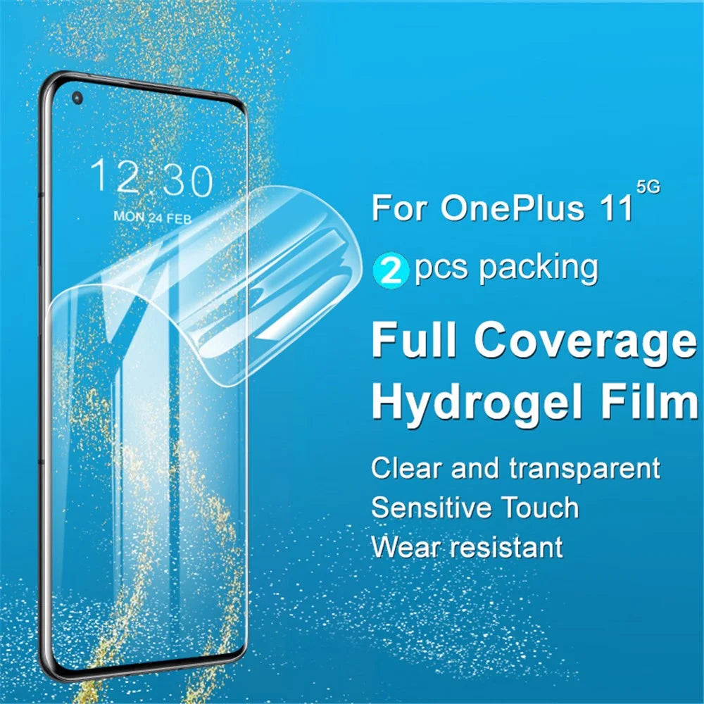 IMAK 2Pcs / Set Hydrogel Film III for OnePlus 11 5G Full Coverage Anti-Scratch Screen Protector Transparent Soft TPU Film - 5
