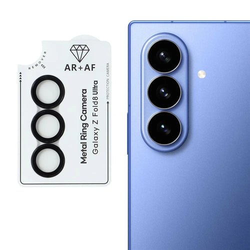For Samsung Galaxy Z Fold8 Ultra Camera Lens Protector Electroplating Ultra HD Tempered Glass Lens Film - Black - 1