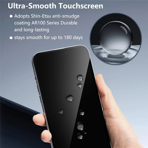 JOYROOM 18MQ12P for iPhone 18 Pro Privacy Screen Protector 2.5D High Aluminium-Silicon Glass Full Coverage Film with Dust Shield - 2
