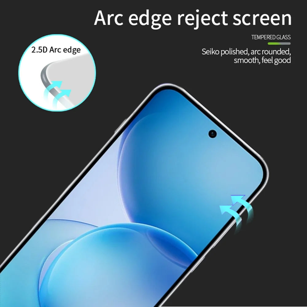 PINWUYO for Oppo Reno16 5G (Global) / Oppo Reno16 5G (China) / Oppo Reno16 Pro 5G (Global) Tempered Glass Film  JK Series-2 9H Full Glue Full Screen Protector - Black - 2