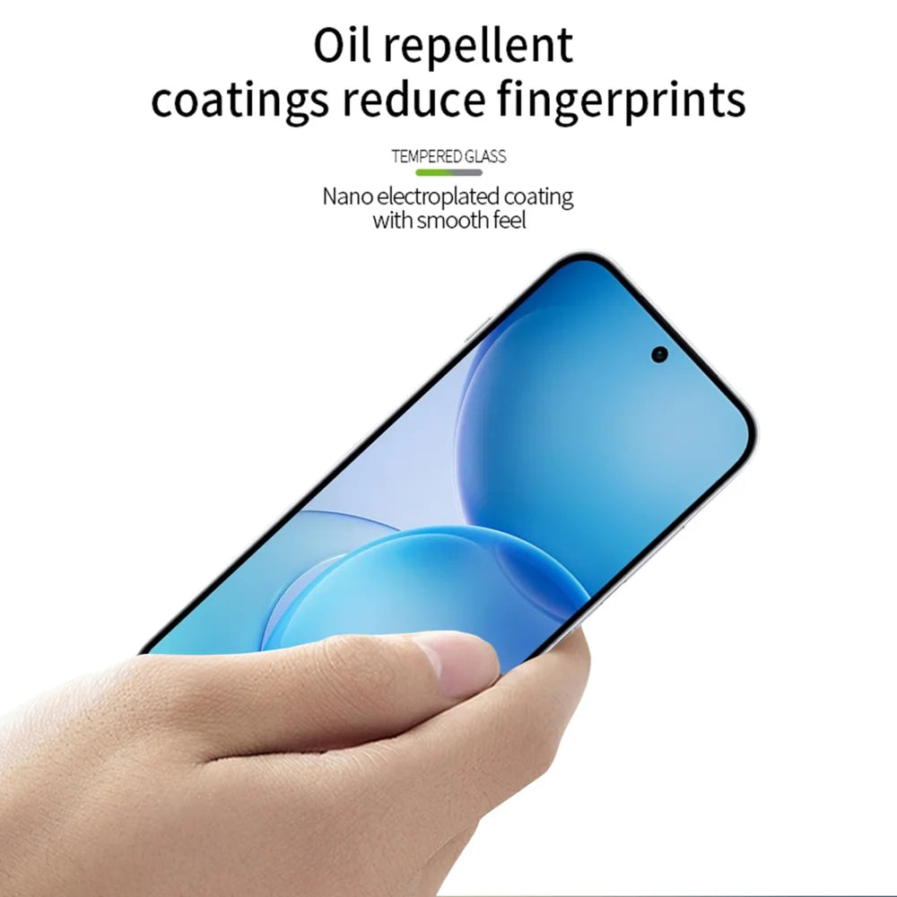 PINWUYO for Oppo Reno16 5G (Global) / Oppo Reno16 5G (China) / Oppo Reno16 Pro 5G (Global) Tempered Glass Film  JK Series-2 9H Full Glue Full Screen Protector - Black - 4