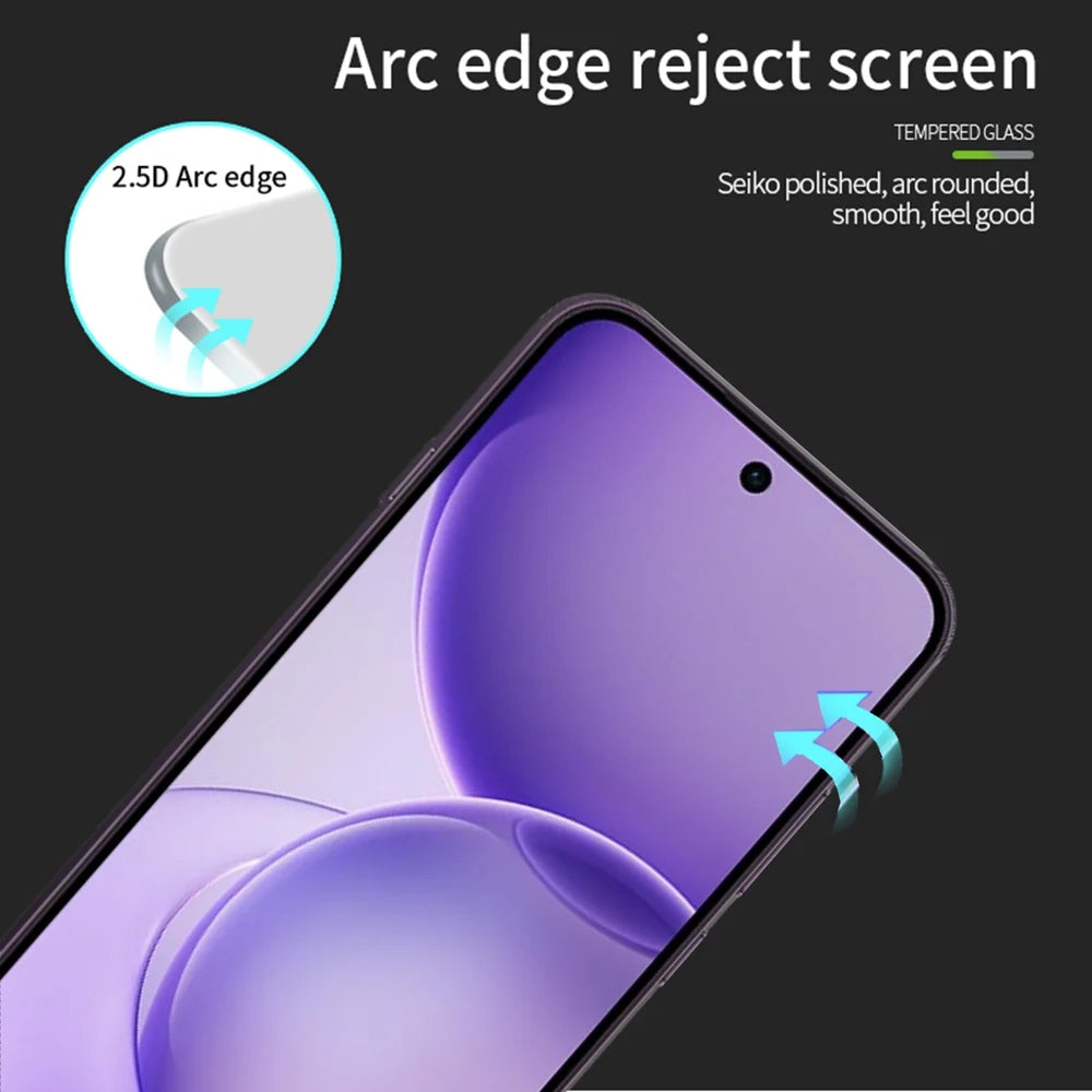 PINWUYO for Oppo Reno16 F 5G Tempered Glass Film  JK Series-2 9H Full Glue Full Screen Protector - Black - 2