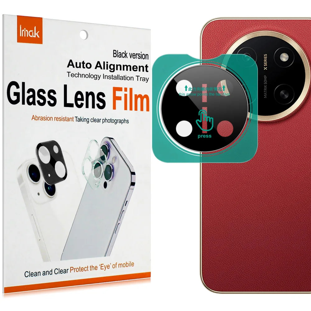 IMAK for Honor X80 Pro Max 5G Tempered Glass Full Cover Camera Lens Protector with Self Positioning Frame - Black - Black - 2