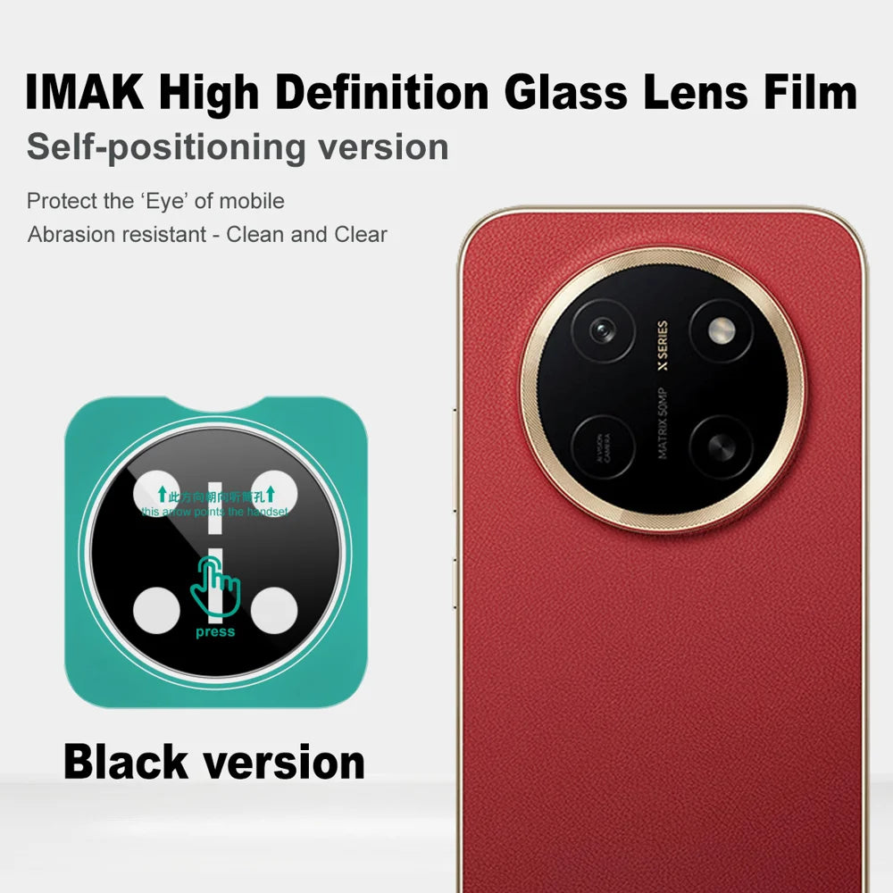 IMAK for Honor X80 Pro Max 5G Tempered Glass Full Cover Camera Lens Protector with Self Positioning Frame - Black - Black - 4