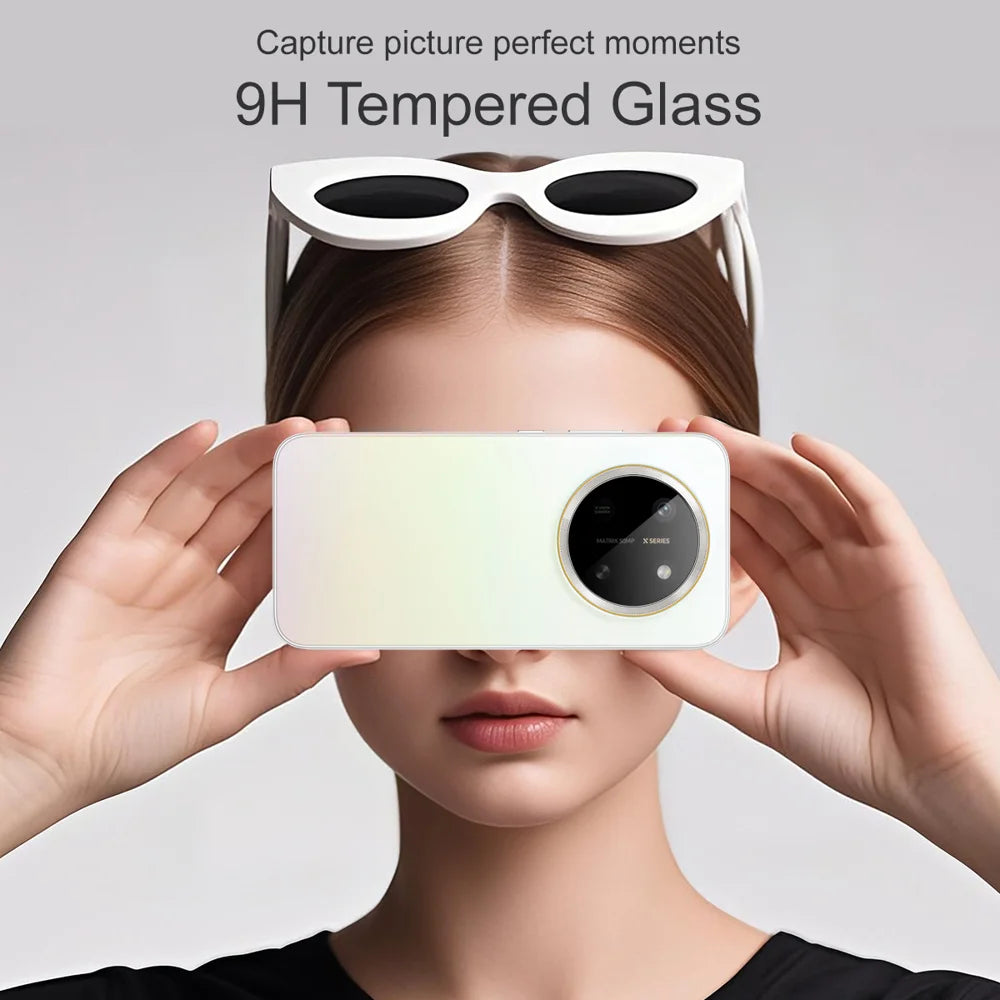 IMAK for Honor X80 Pro Max 5G Tempered Glass Full Cover Camera Lens Protector with Self Positioning Frame - Black - Black - 5
