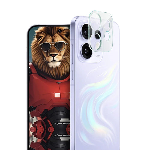 IMAK for Oppo Reno16 5G (Global) Tempered Glass Full Cover Camera Lens Protector + Acrylic Lens Cap - Transparent - 1