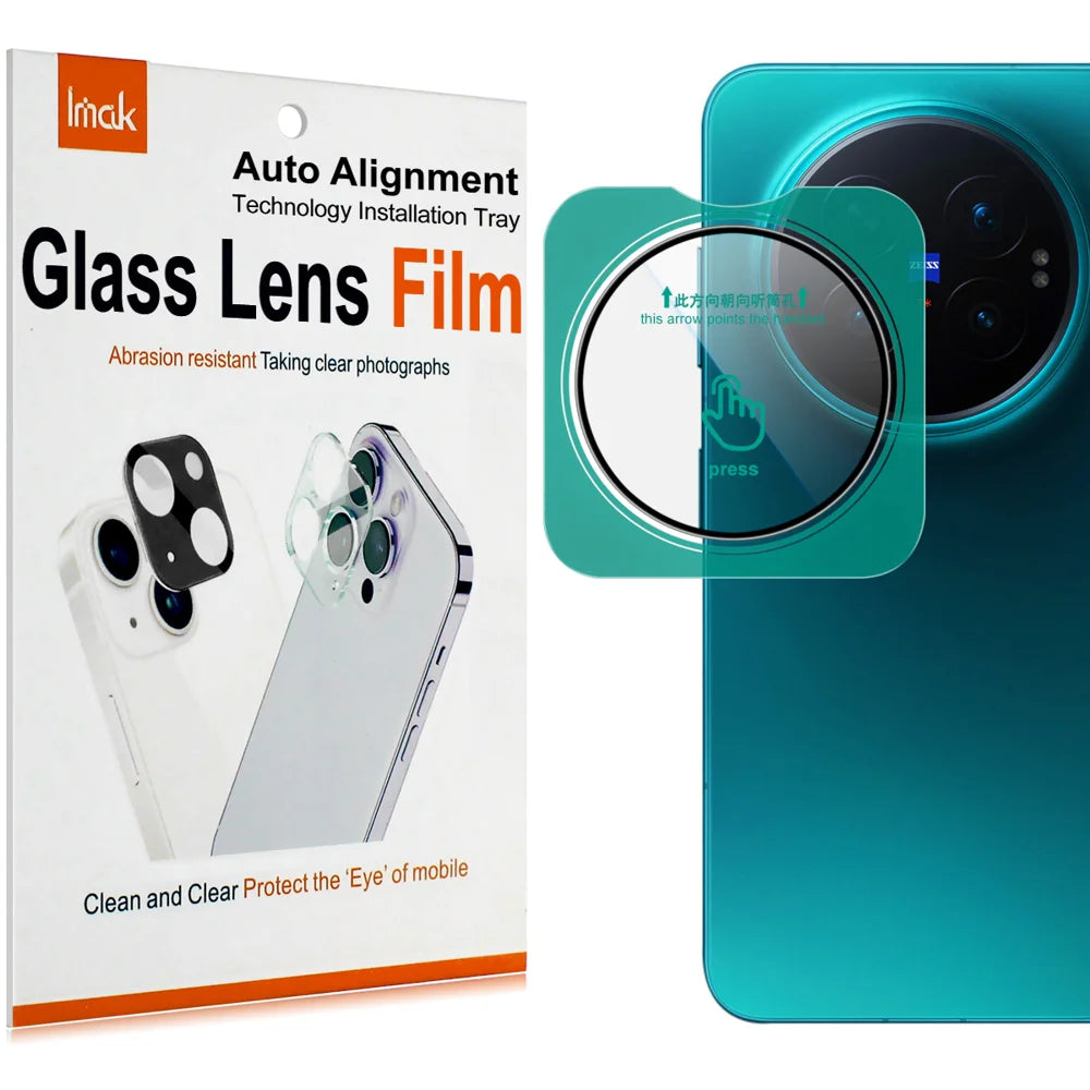 IMAK for vivo X Fold6 5G Camera Lens Protector Tempered Glass Full Cover Lens Film with Self Positioning Frame - Transparent - Transparent - 2