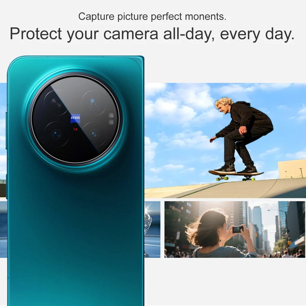 IMAK for vivo X Fold6 5G Camera Lens Protector Tempered Glass Full Cover Lens Film with Self Positioning Frame - Transparent - Transparent - 7