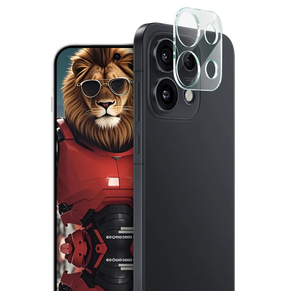 IMAK for Oppo Reno16 Pro 5G (Global) Tempered Glass Full Cover Camera Lens Protector + Acrylic Lens Cap - Transparent - 1