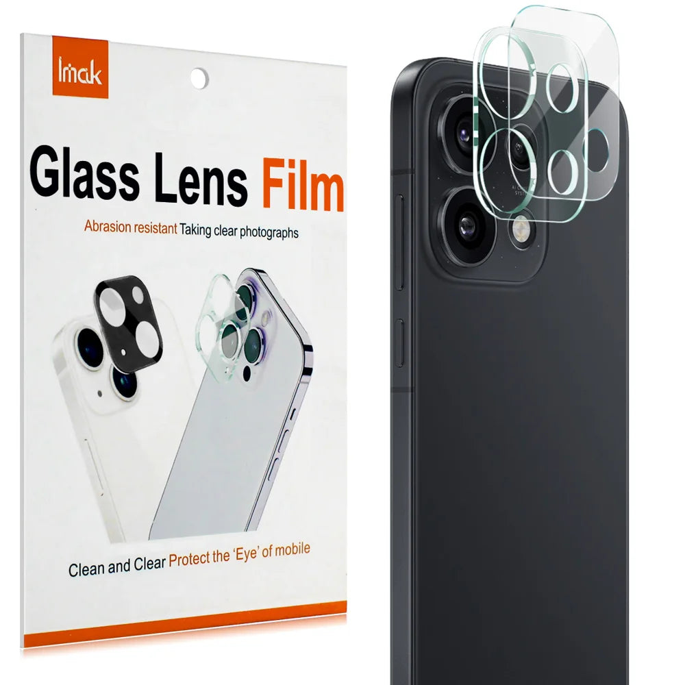 IMAK for Oppo Reno16 Pro 5G (Global) Tempered Glass Full Cover Camera Lens Protector + Acrylic Lens Cap - Transparent - 2