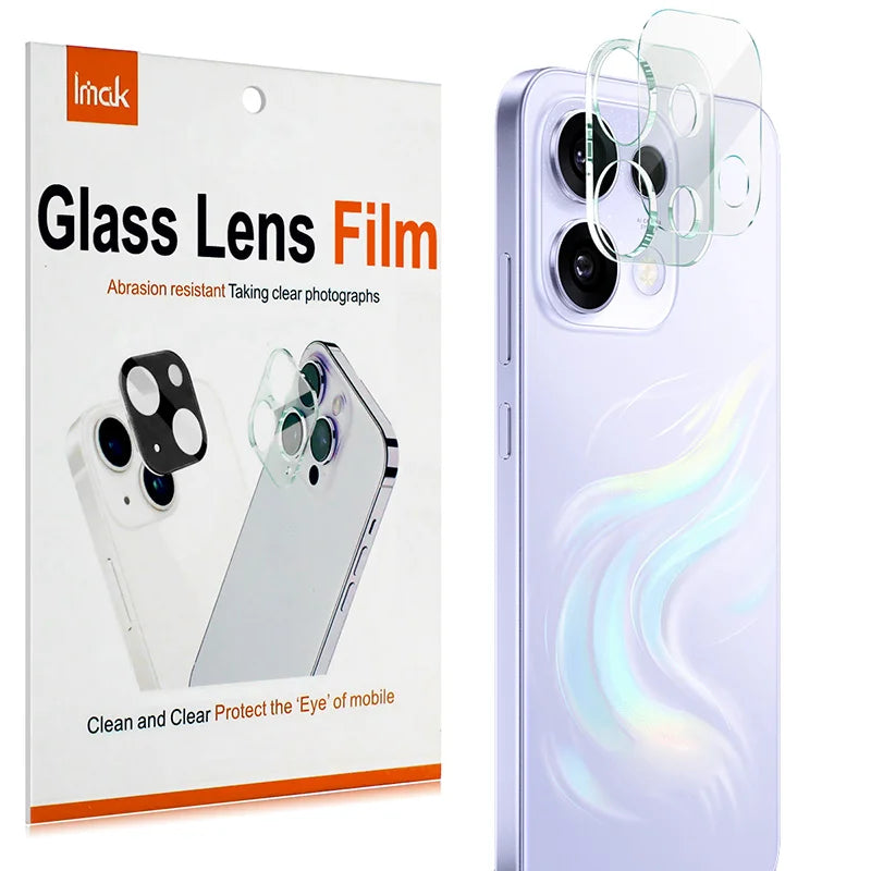 IMAK for Oppo Reno16 FS 5G / Oppo Reno16 F 5G Tempered Glass Full Cover Camera Lens Protector + Acrylic Lens Cap - Transparent - 2