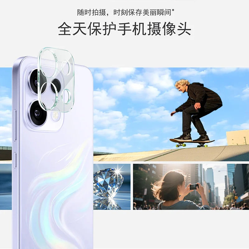 IMAK for Oppo Reno16 FS 5G / Oppo Reno16 F 5G Tempered Glass Full Cover Camera Lens Protector + Acrylic Lens Cap - Transparent - 6