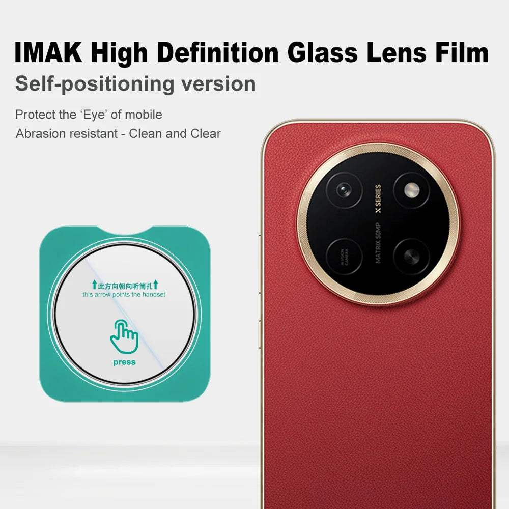 IMAK for Honor X80 Pro Max 5G Camera Lens Protector Tempered Glass Full Cover Lens Film with Self Positioning Frame - Transparent - Transparent - 4