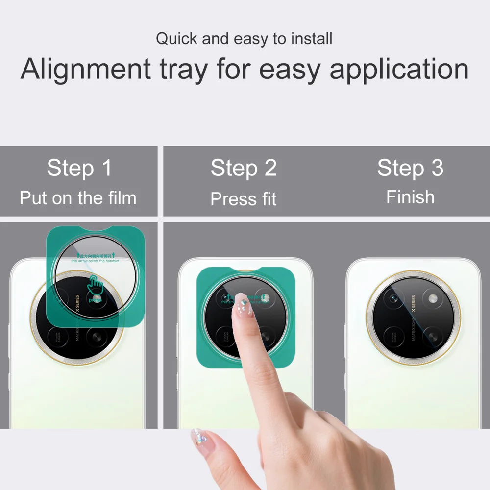 IMAK for Honor X80 Pro Max 5G Camera Lens Protector Tempered Glass Full Cover Lens Film with Self Positioning Frame - Transparent - Transparent - 6