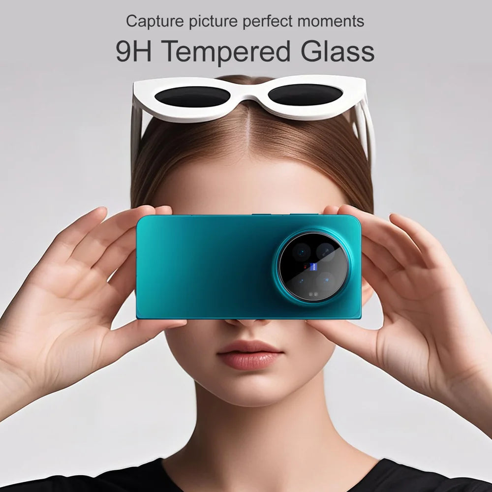 IMAK for vivo X Fold6 5G Tempered Glass Full Cover Camera Lens Protector with Self Positioning Frame - Black - Black - 5