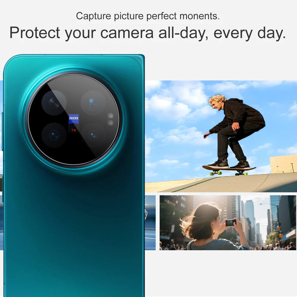 IMAK for vivo X Fold6 5G Tempered Glass Full Cover Camera Lens Protector with Self Positioning Frame - Black - Black - 7