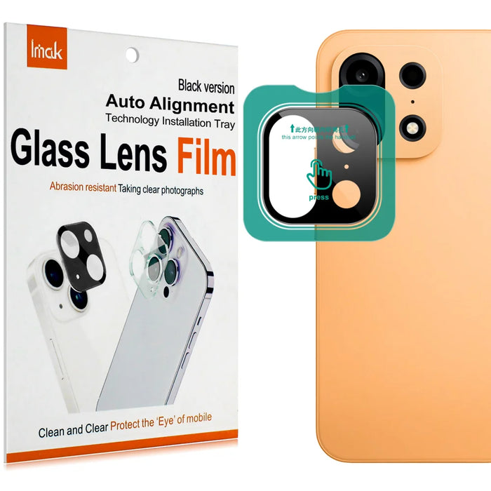 IMAK for OnePlus Turbo 6X Pro 5G Tempered Glass Full Cover Camera Lens Protector with Self Positioning Frame - Black - Black - 2