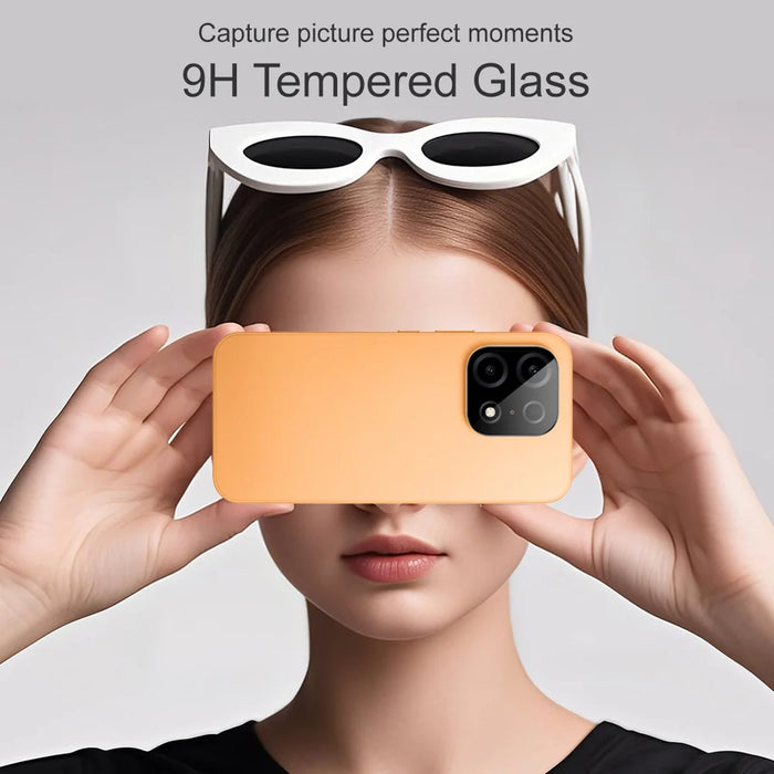 IMAK for OnePlus Turbo 6X Pro 5G Tempered Glass Full Cover Camera Lens Protector with Self Positioning Frame - Black - Black - 5