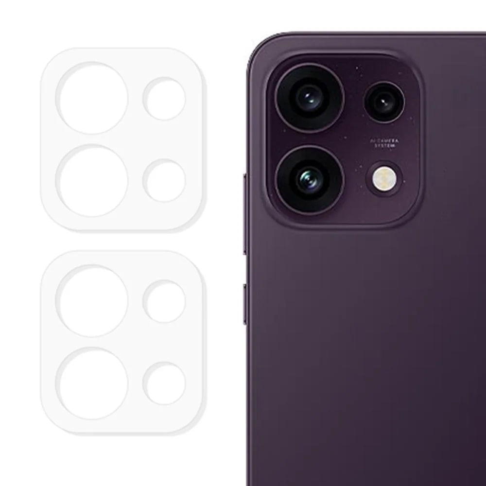 2Pcs For Oppo Reno16 F 5G / Reno16c 5G / Reno16 FS 5G Full Coverage Camera Lens Protector 3D Arc Edge Anti-Scratch Tempered Glass Lens Film - Transparent - 1