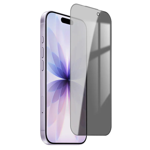 For iPhone 17 Privacy Screen Protector AR Anti-Reflective High Aluminium-silicon Glass Anti-Spy Film - Black - 1