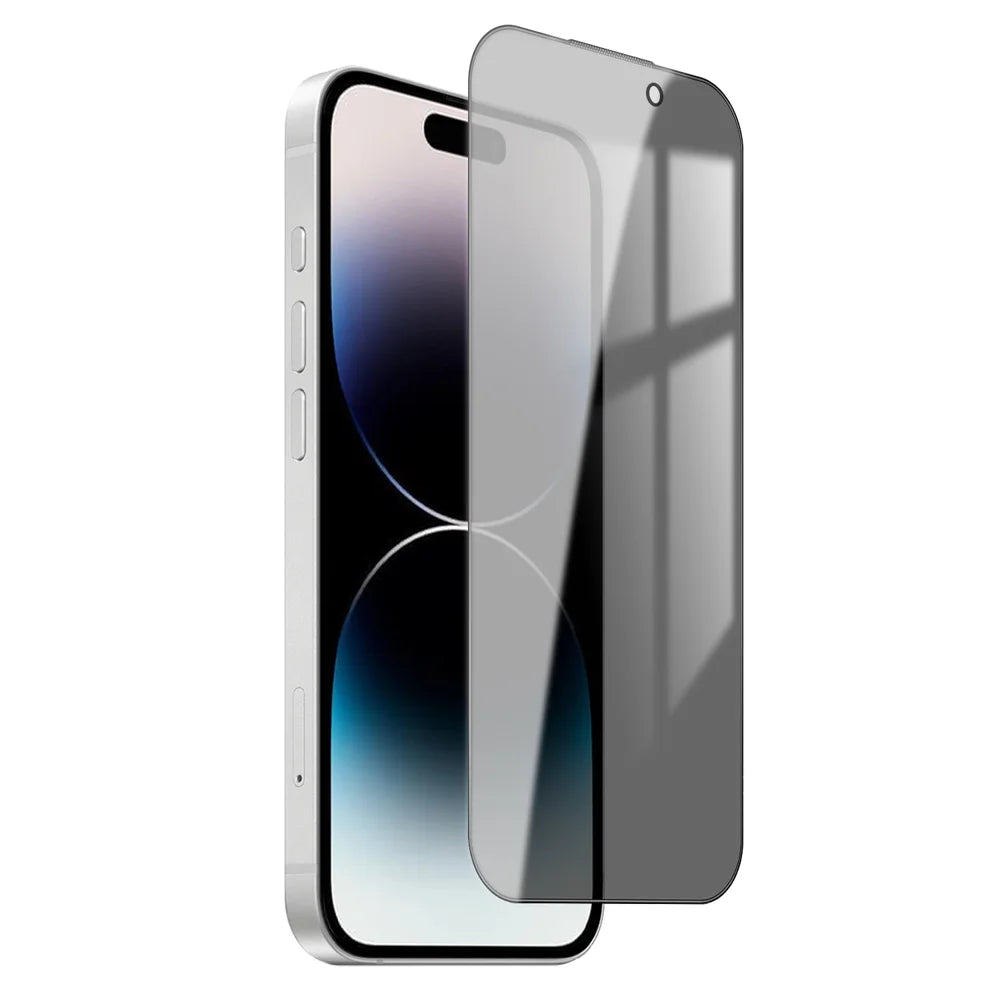 For iPhone 14 Pro Privacy Screen Protector AR Anti-Reflective High Aluminium-silicon Glass Anti-Spy Film - Black - 1