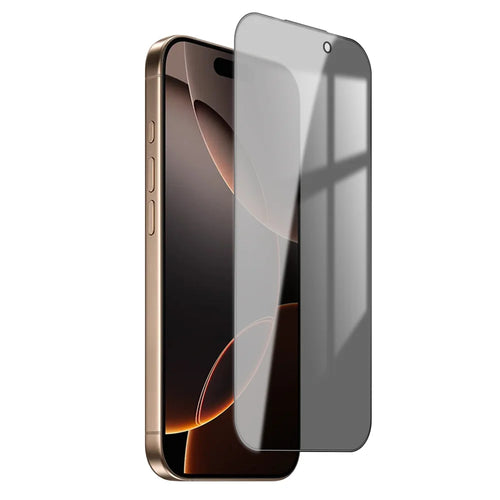 For iPhone 16 Pro Privacy Screen Protector AR Anti-Reflective High Aluminium-silicon Glass Anti-Spy Film - Black - 1