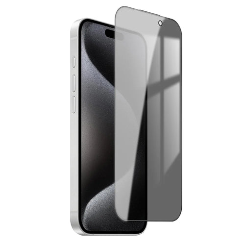 For iPhone 15 Pro Privacy Screen Protector AR Anti-Reflective High Aluminium-silicon Glass Anti-Spy Film - Black - 1