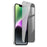 For iPhone 14 Privacy Screen Protector AR Anti-Reflective High Aluminium-silicon Glass Anti-Spy Film - Black - 1