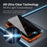 For iPhone 14 Privacy Screen Protector AR Anti-Reflective High Aluminium-silicon Glass Anti-Spy Film - Black - 2