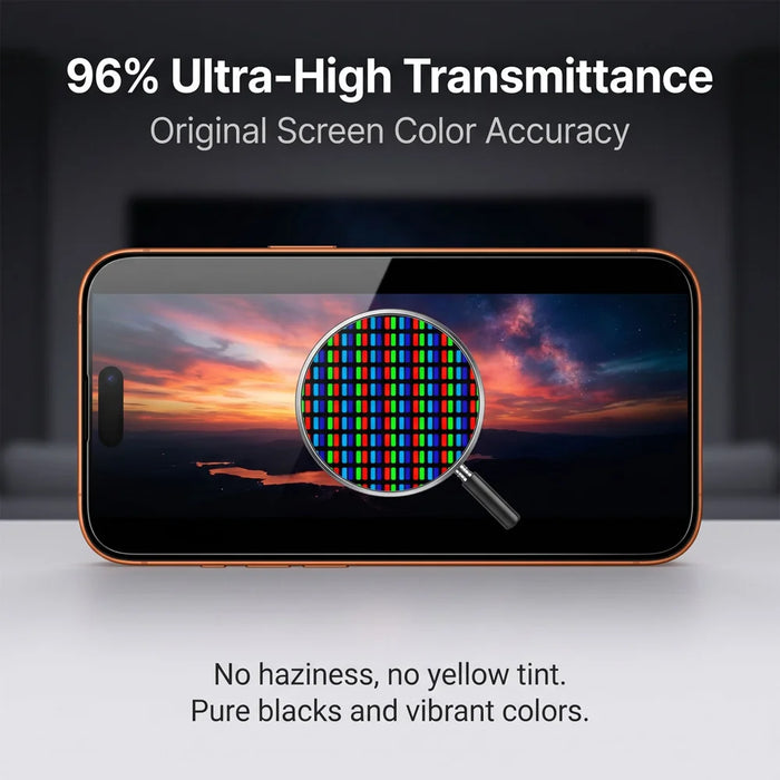 For iPhone 14 Privacy Screen Protector AR Anti-Reflective High Aluminium-silicon Glass Anti-Spy Film - Black - 5