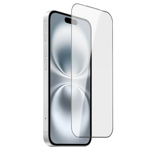 For iPhone 16 Screen Protector AR Anti-Reflective Silk Printing Clear High Aluminium-silicon Glass Film - Transparent - 1