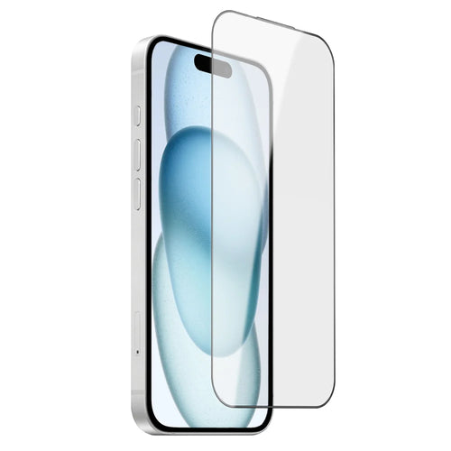 For iPhone 15 Screen Protector AR Anti-Reflective Silk Printing Clear High Aluminium-silicon Glass Film - Transparent - 1