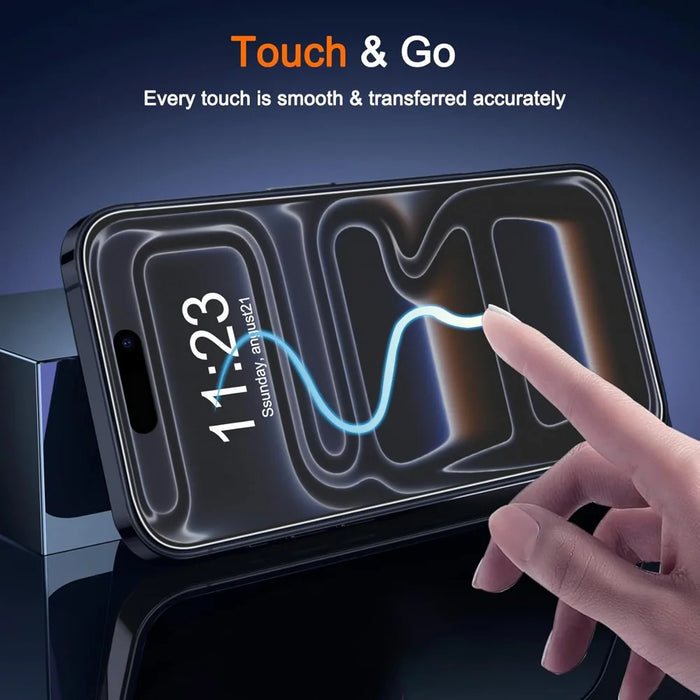 For iPhone 13 Pro Max Screen Protector Anti-Glare Matte Anti-Fingerprint Tempered Glass Film - Transparent - 5