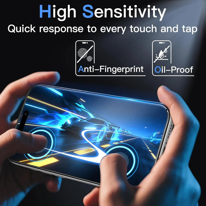 For iPhone 13 Pro Max Screen Protector Anti-Glare Matte Anti-Fingerprint Tempered Glass Film - Transparent - 7